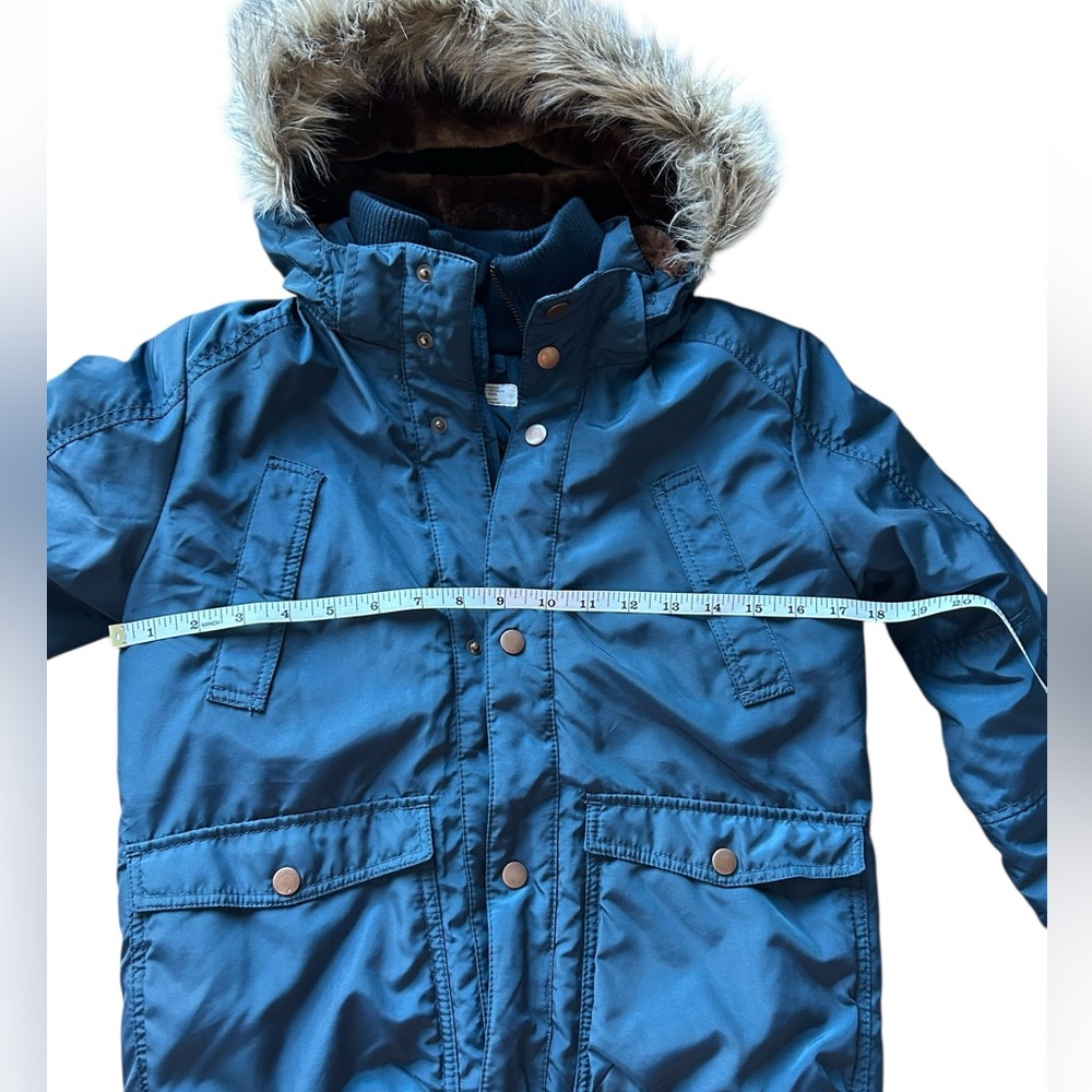 H&M Boys Hooded Parka Size 7-8 - Picture 2 of 12